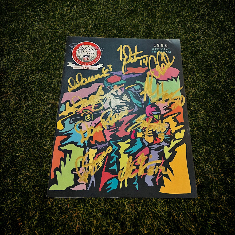 NFL 1996 Golf Classic Multi Signed Autographed Program Phil Simms Dave Krieg +